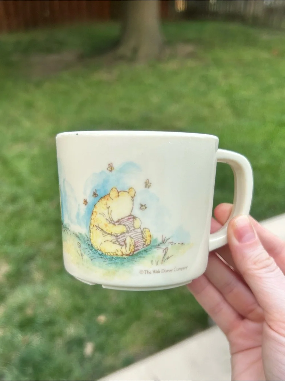 Vintage Disney Winnie the Pooh E.H. Shepard Plastic Kid Mug Cup